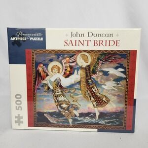 New Sealed Pomegranate John Duncan "Saint Bride" 500 pc RARE Jigsaw Puzzle 24x18